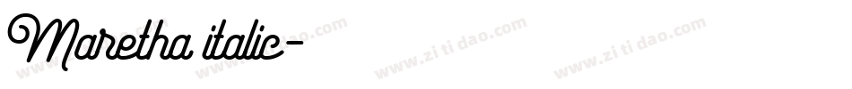 Maretha italic字体转换